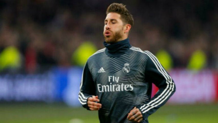 Ramos calienta previo a un partido 