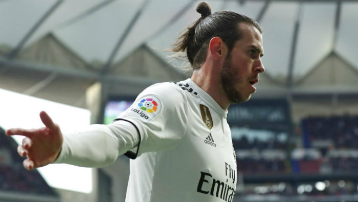 Bale festeja en un partido