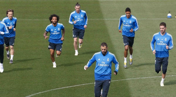 Real Madrid durante un entrenamiento 