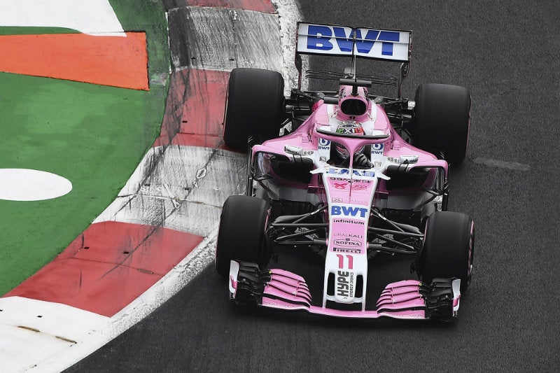 Checo Pérez durante el Gran Premio de México