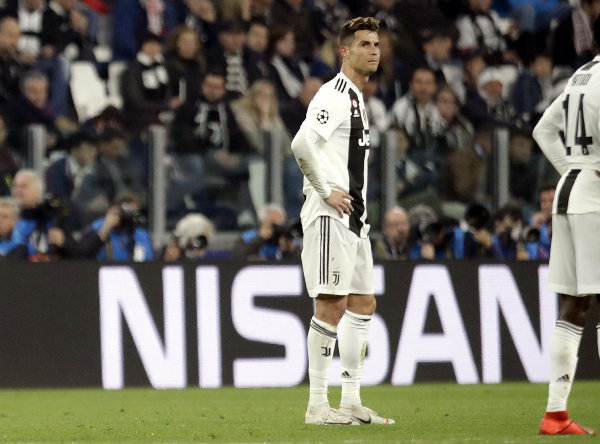 Cristiano Ronaldo en lamento tras caer el gol del Ajax