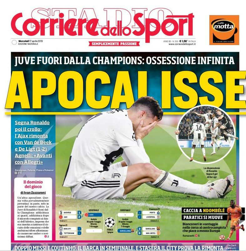 Portada de 'Corriere dello Sport'