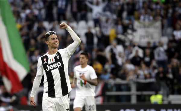 Cristiano celebra un triunfo con la Juventus