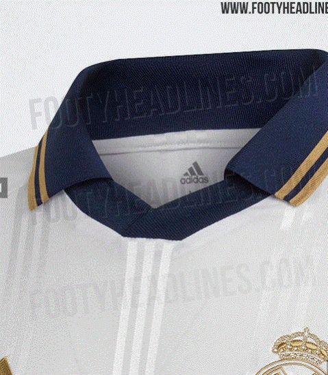 Cuello de la playera del Real Madrid