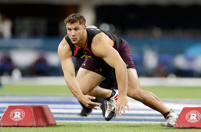 Nick Bosa en el Combine de la NFL