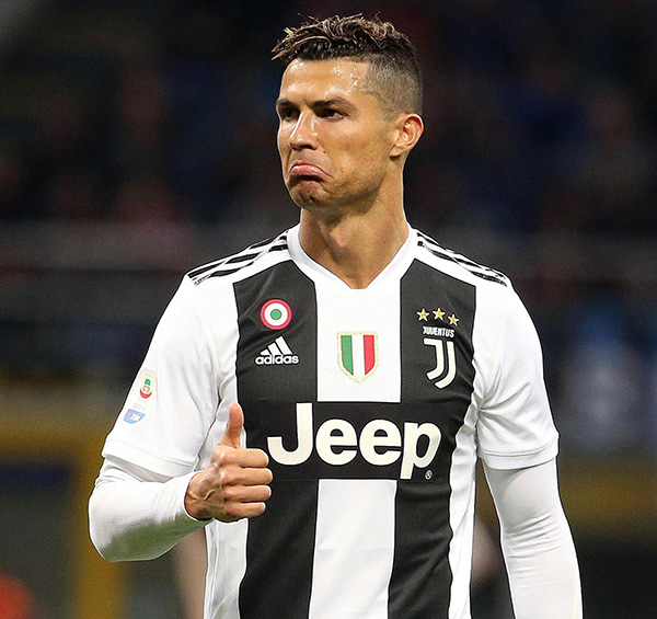 Cristiano Ronaldo, durante juego contra Inter de Milán 