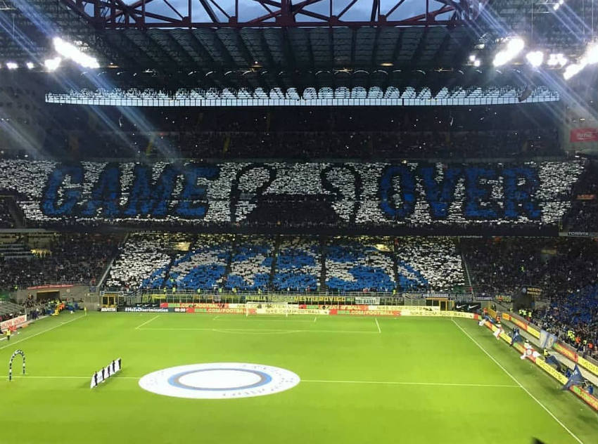 Mosaico de los fanáticos del Inter de Milan 