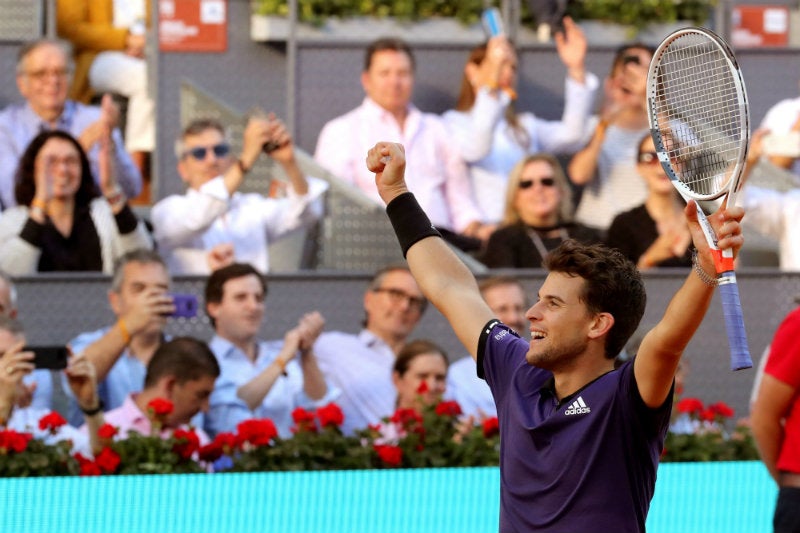 Dominic Thiem festeja su triunfo