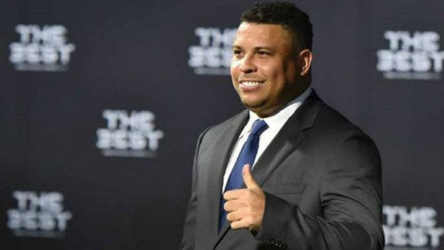 Ronaldo durante la alfombra de los premios The Best