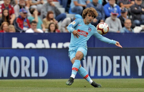 Griezmann durante un partido con el Atlético de Madrid