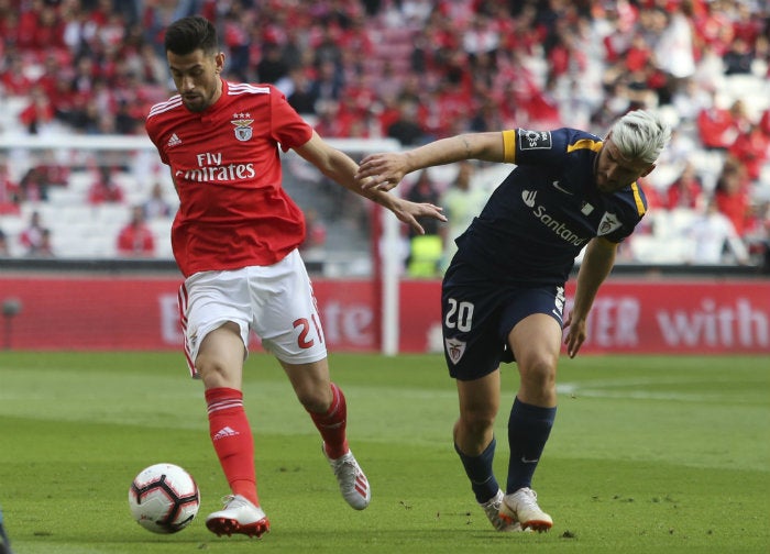 Pizzi, durante el partido contra Santa Clara