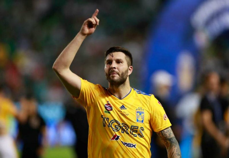 Gignac festeja tras ganar el título del Clausura 2019