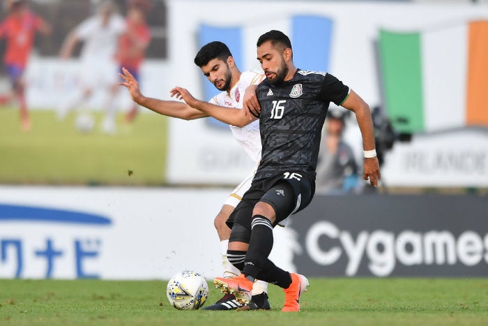 Joaquín Esquivel en un partido con la Selección Sub 22