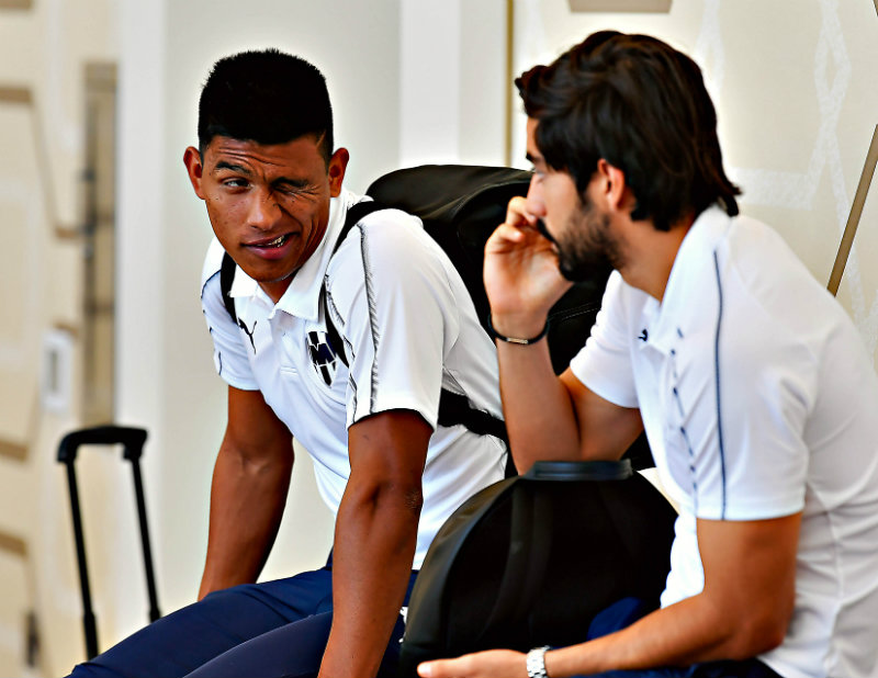 Gallardo y Pizarro antes de viajar con Monterrey