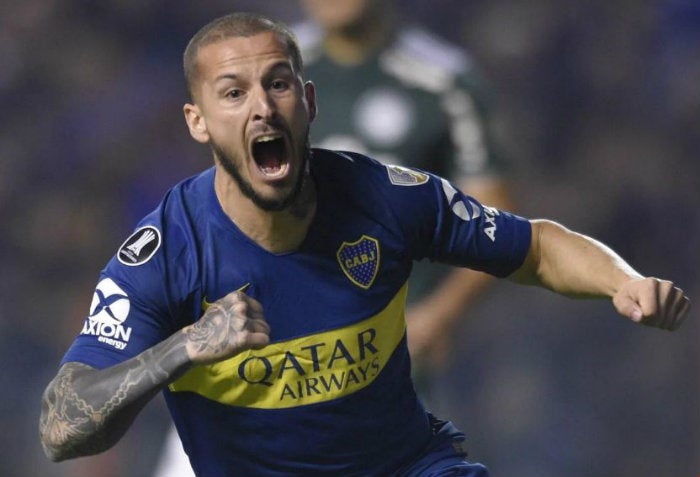 Benedetto en festejo de gol