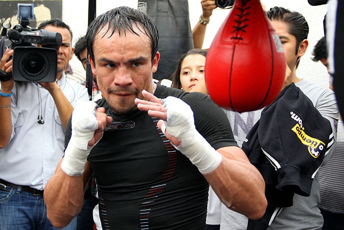 Juan Manuel Márquez en entrenamiento