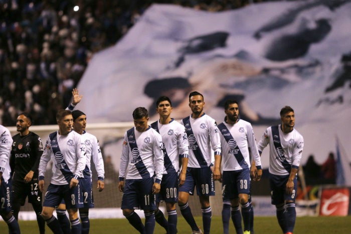 Jugadores del Publa al término de un partido 