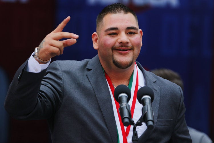 Andy Ruiz, durante una conferencia de prensa