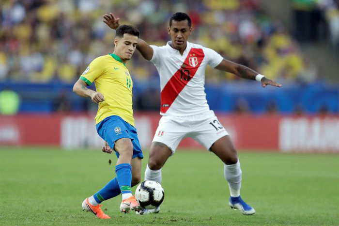 Tapia, durante la Final de la Copa América ante Brasil