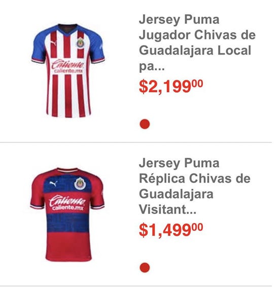 Así mostró la tienda las nuevas playeras de Chivas