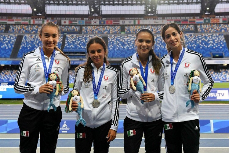 México gana Plata en Relevos Femenil 4x400 en Universiada Mundial