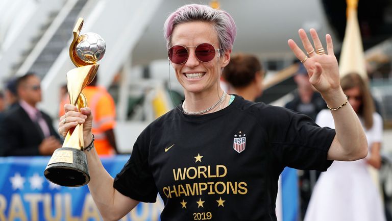 Megan Rapinoe en el festejo en Nueva York