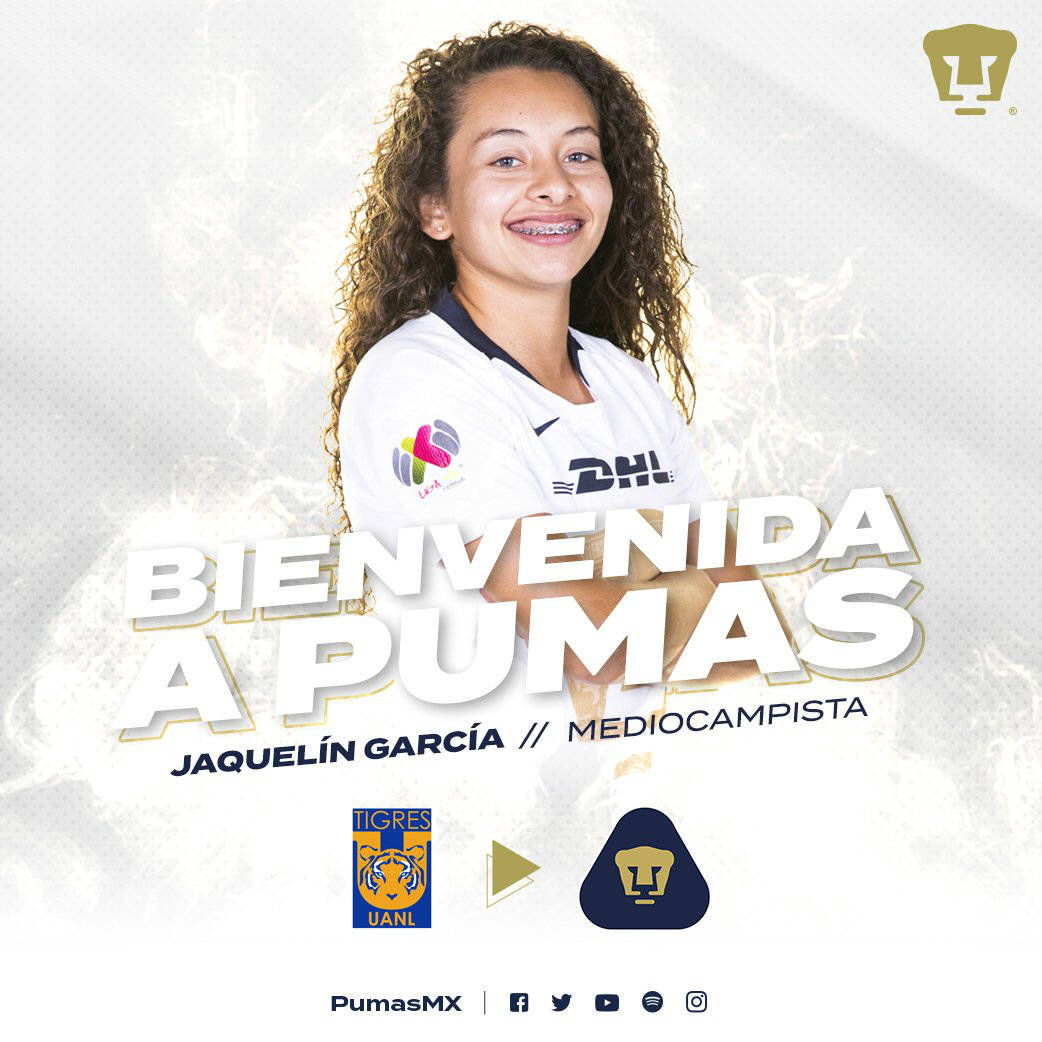 Jaquelin García dejó Tigres para ir Pumas en el Apertura 2019  