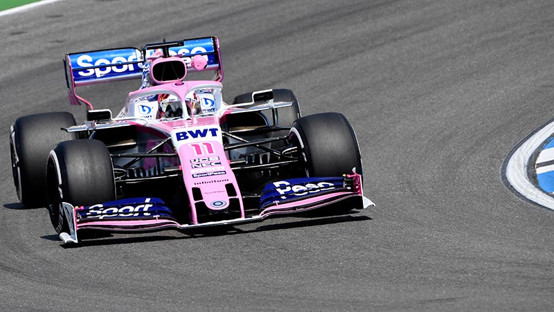 Checo Pérez en el circuito de Hockenheim 