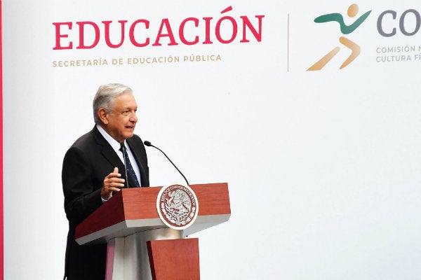 Andrés Manuel López Obrador durante una conferencia de prensa