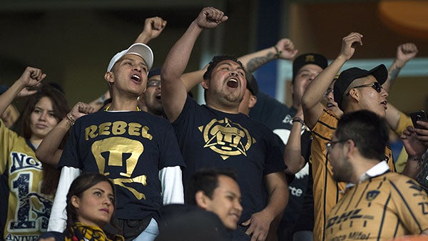 La afición de Pumas en un partido 