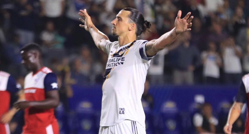 Zlatan Ibrahimovic, durante un juego con el Galaxy