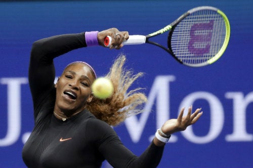 Serena Williams durante un partido en el US Open