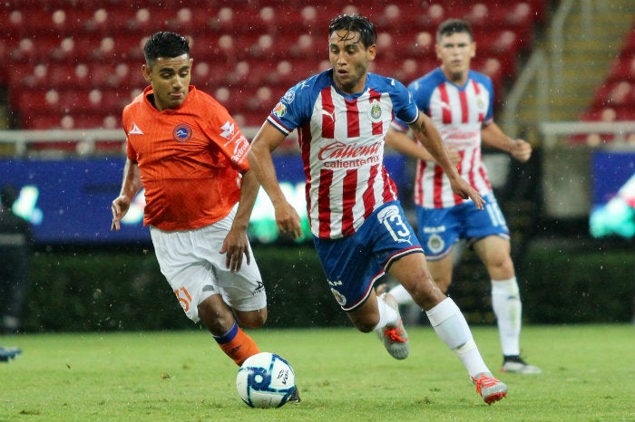 Sandoval, durante el partido ante Correcaminos