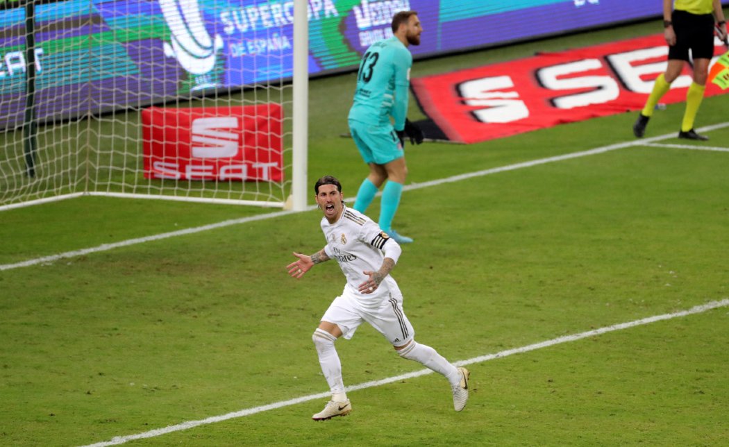 Sergio Ramos tras anotar en penal del título