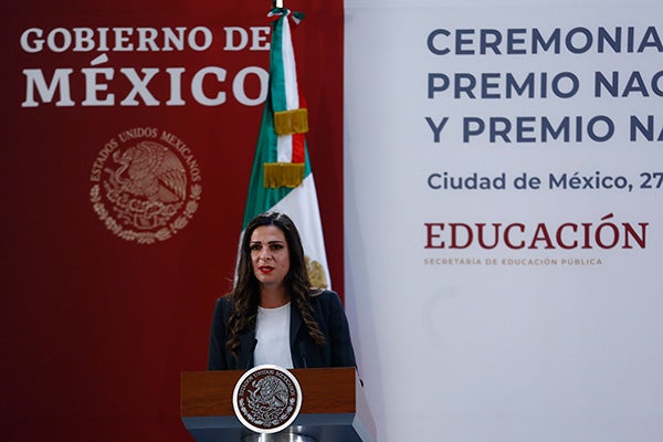 Ana Gabriela Guevara durante un evento