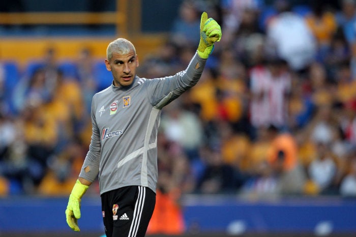 Guzmán, en un partido de Tigres