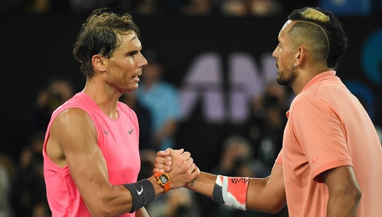 Rafael Nadal con Nick Kyrgios