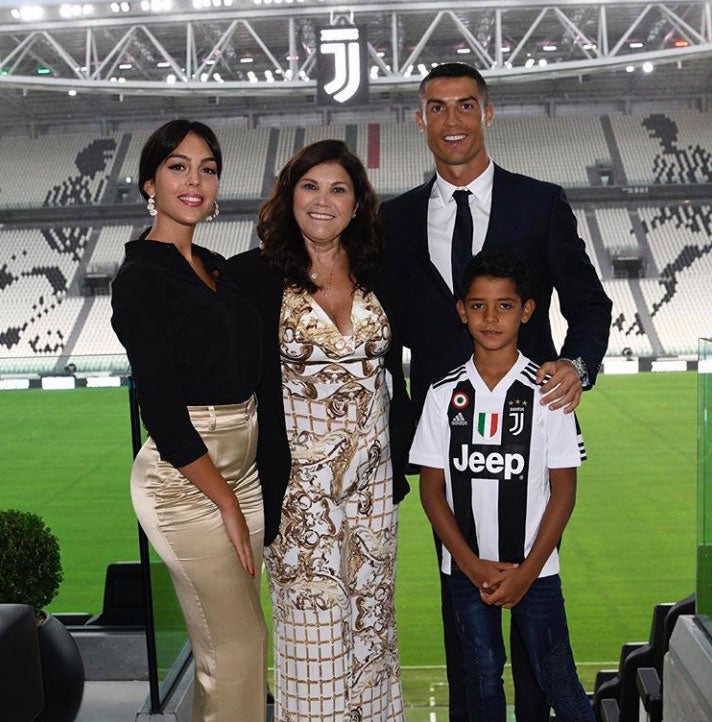 Georgina, Dolores Aveiro, Cristiano y su hijo