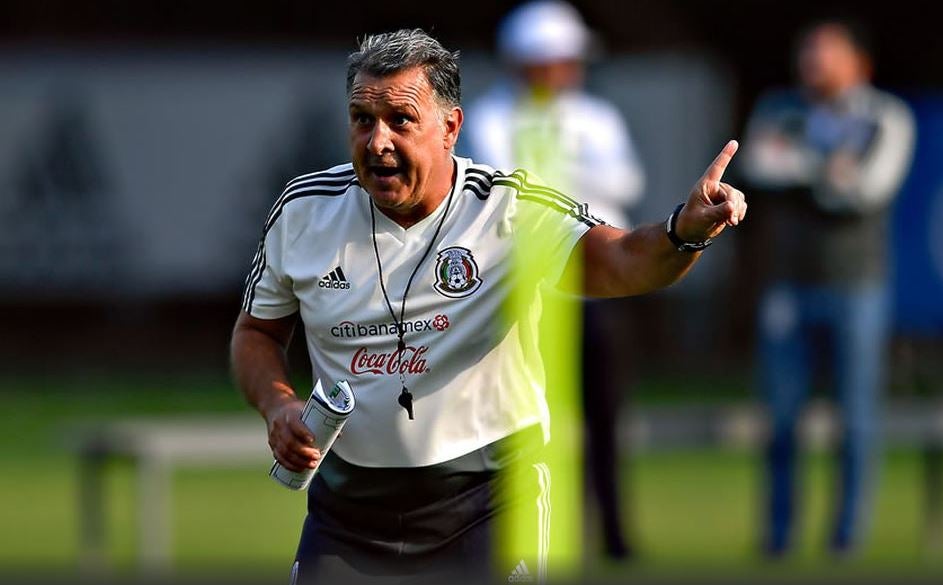 Martino en un entrenamiento con la Selección Nacional 