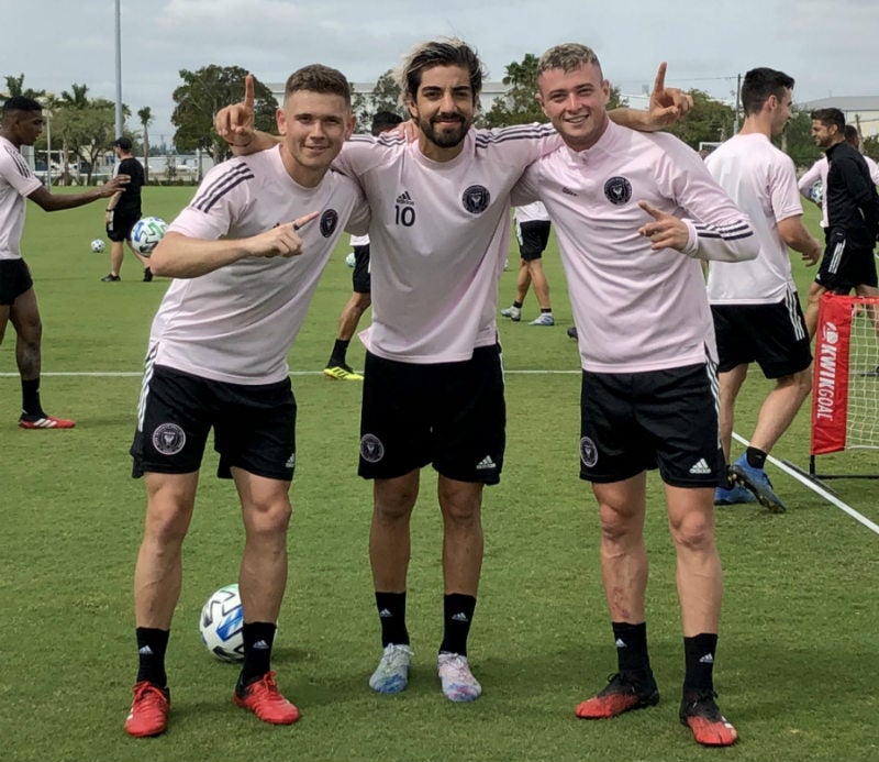 Jugadores de Inter Miami durante un entrenamiento