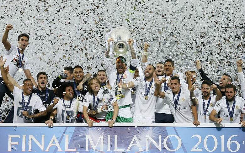Real Madrid festeja un título de la Champions