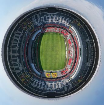 Vista de ojo de halcón del Estadio Azteca