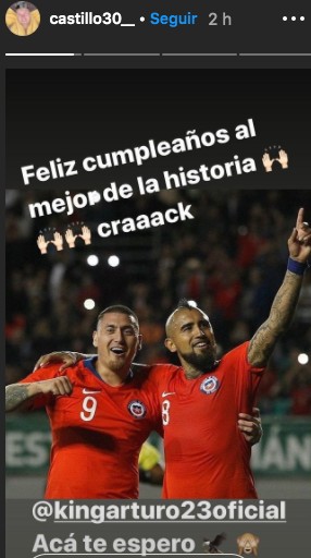 Felicitación de Nico Castillo a Vidal
