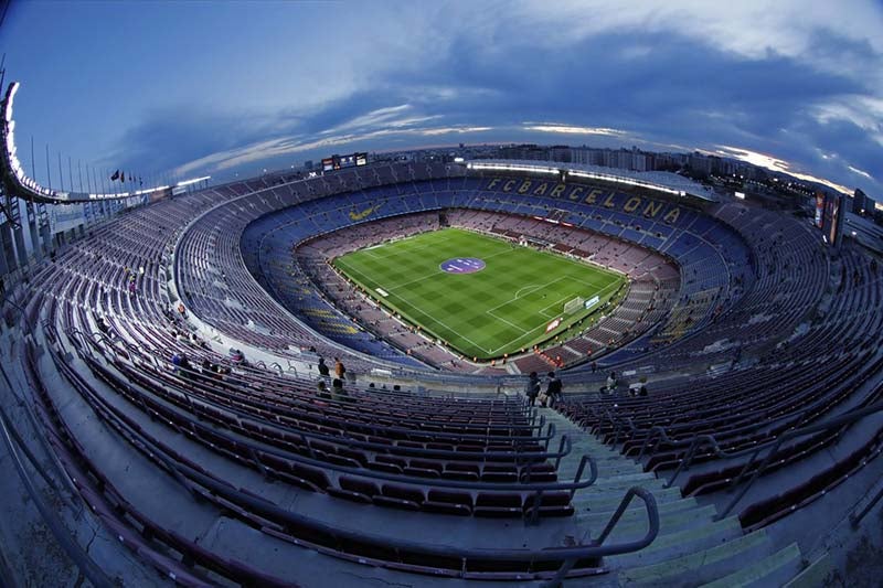 Espectacular vista panorámica del Camp Nou 