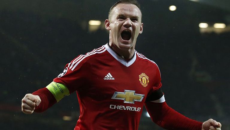 Rooney celebra un gol con el Manchester United