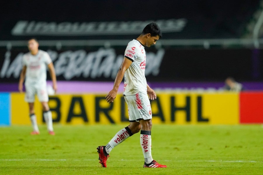 Jorge Aguilar durante un partido con Xolos