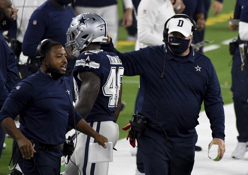  Mike McCarthy, durante el juego de Dallas