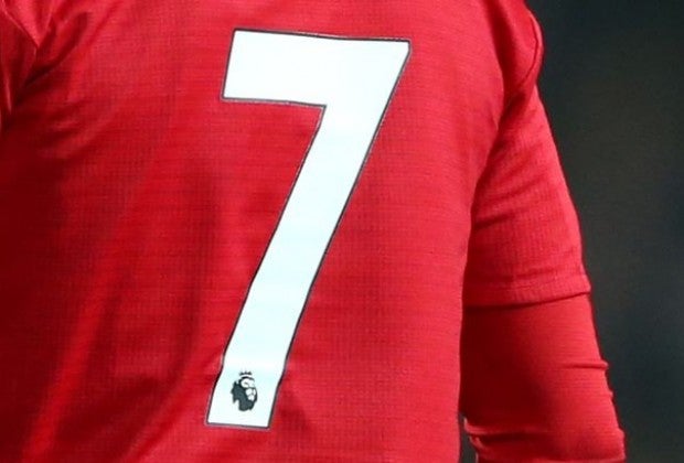 El dorsal 7 en la camiseta del Manchester United