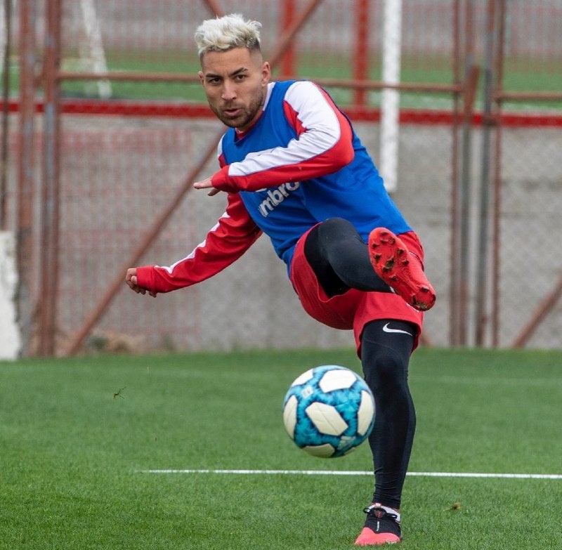 Damián Batallini durante un entrenamiento con Argentinos Juniors