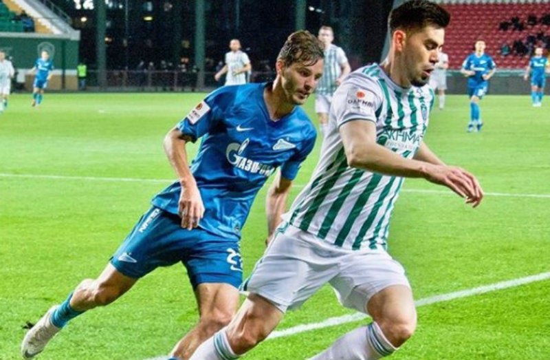 Wilker Ángel en juego ante el Zenit de San Petersburgo